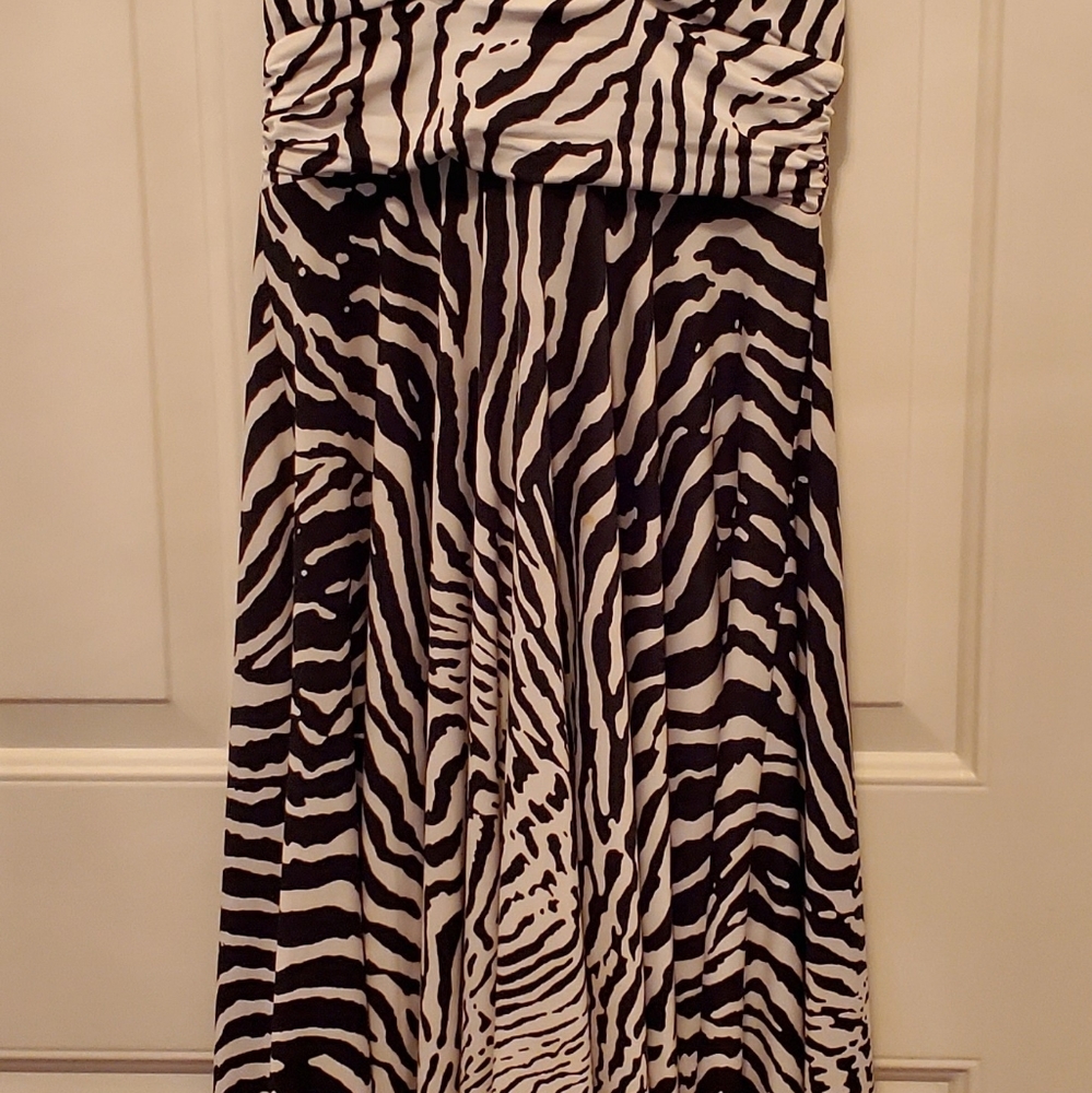 Soma zebra print halter dress